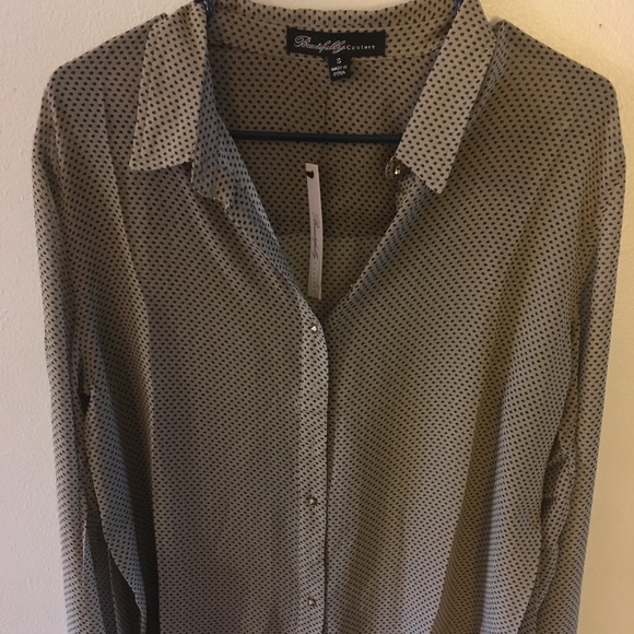 Small Beautifully Couture Sheer High-low Blouse - Picture 1 of 4